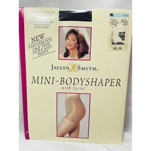 Jaclyn JS Smith Mini-Body Shaper Lycra Pantyhose Size B Firm Control Off Black